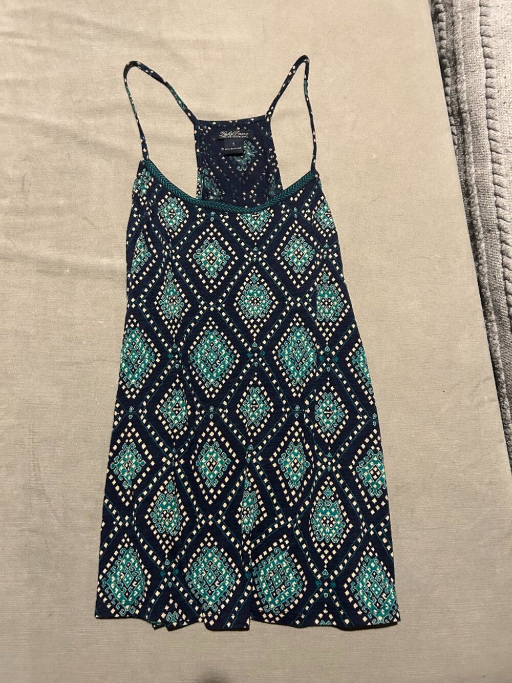 LUCKY BRAND Geometric Diamond Racerback Tank Top Size Small